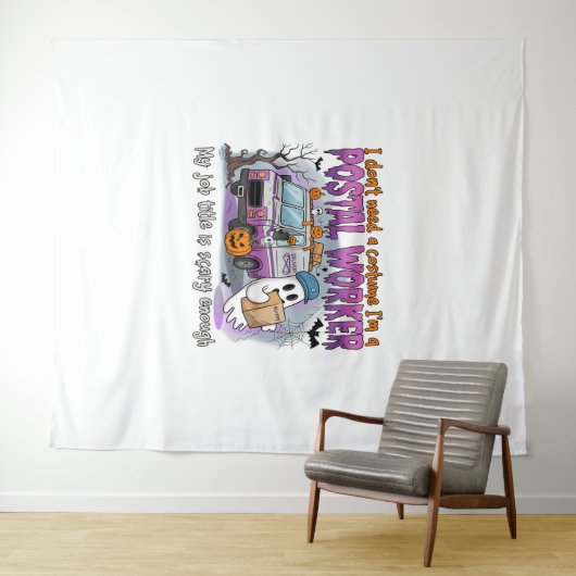 Halloween Ghost, postbode Wandkleed (In Situ (horizontaal))