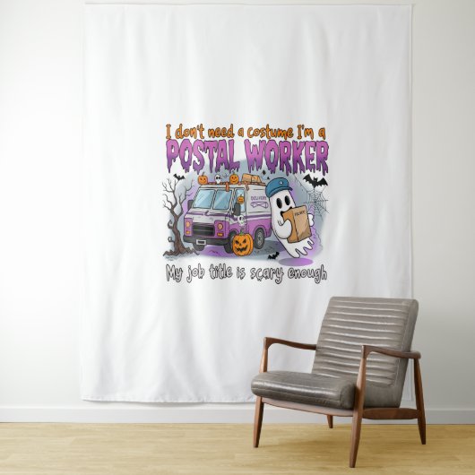 Halloween Ghost, postbode Wandkleed (In situ)