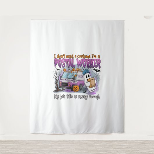 Halloween Ghost, postbode Wandkleed (Voorkant)