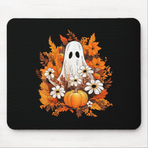 Halloween Ghost Pumpkin Daisy Floral Autum Muismat