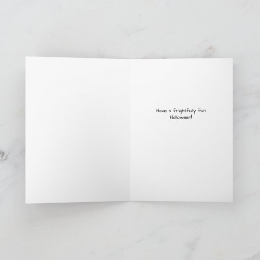 Halloween Ghost Pumpkin Feestelijk Kaart (Binnen)