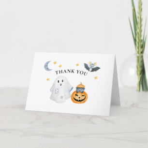 Halloween Ghost Pumpkin Little Boo Baby shower Kaart