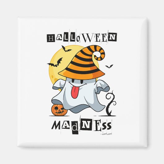 Halloween Ghost Pumpkin S voor mannen Magneet (Voorkant)