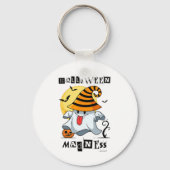 Halloween Ghost Pumpkin S voor mannen Sleutelhanger (Voorkant)