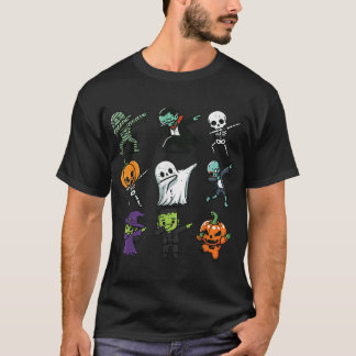 Halloween Ghost Pumpkin Skeleton Dab Kostuum Jonge T-shirt