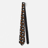 Halloween Ghost & Pumpkin – Spooky Fun Necktie Stropdas (Voorkant)