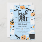 Halloween Ghost Pumpkin verjaardagsfeestje Kaart (Voorkant)