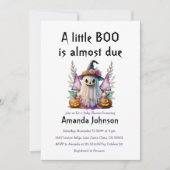 Halloween Ghost & Pumpkins Little Boo Baby shower Kaart (Voorkant)