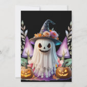 Halloween Ghost & Pumpkins Little Boo Baby shower Kaart (Achterkant)