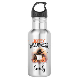 Halloween Ghost & Pumpkins Waterfles