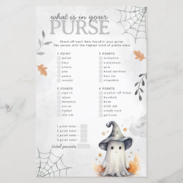 Halloween Ghost Purse Baby shower spel