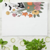 Halloween Ghost Reading Book Cat Theedoek (Gevouwen)