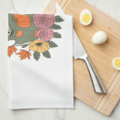 Halloween Ghost Reading Book Cat Theedoek (Quarter Fold)