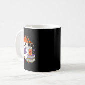 Halloween Ghost Reading Book Lovers Ghost Coffee W Koffiemok (Voorkant links)
