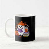 Halloween Ghost Reading Book Lovers Ghost Coffee W Koffiemok (Links)