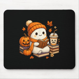 Halloween Ghost Reading Book Lovers Koffiemeisje W Muismat
