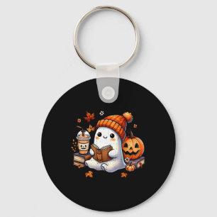 Halloween Ghost Reading Book Lovers Schattigee Gho Sleutelhanger