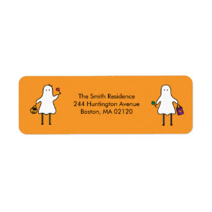 Halloween Ghost Return Adress Label
