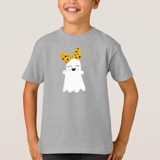 Halloween, Ghost, Ribbon, Bow, Boo, Trick or treat T-shirt (Voorkant)