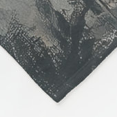 Halloween Ghost Rijden op een Black Fleece Deken (Hoek)