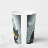 Halloween Ghost Rijden op een zwarte kat Papieren Bekers (Links)