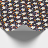 Halloween Ghost Roemeense Vlag kleuren Cadeaupapier (Hoek)