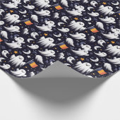 Halloween Ghost Roemeense Vlag kleuren Cadeaupapier (Hoek)