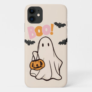 Halloween Ghost Roze en oranje ontwerp Case-Mate iPhone Case