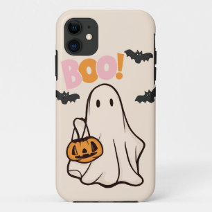 Halloween Ghost Roze en oranje ontwerp Case-Mate iPhone Case
