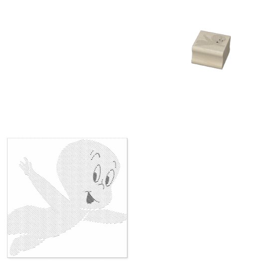 Halloween Ghost Rubberstempel (Gestempeld)