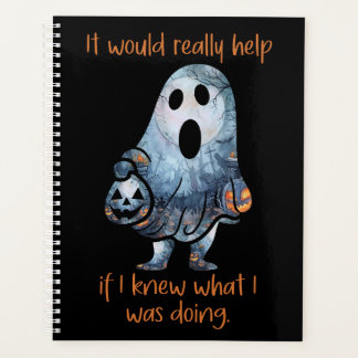 Halloween Ghost Sarcastic Funny Planner