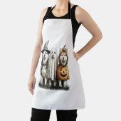 Halloween Ghost Siberische Husky Dog Schort (Insitu)