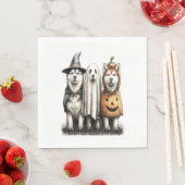 Halloween Ghost Siberische Husky Dog Servet (Insitu)