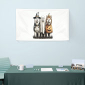 Halloween Ghost Siberische Husky Dog Spandoek (Beurs)