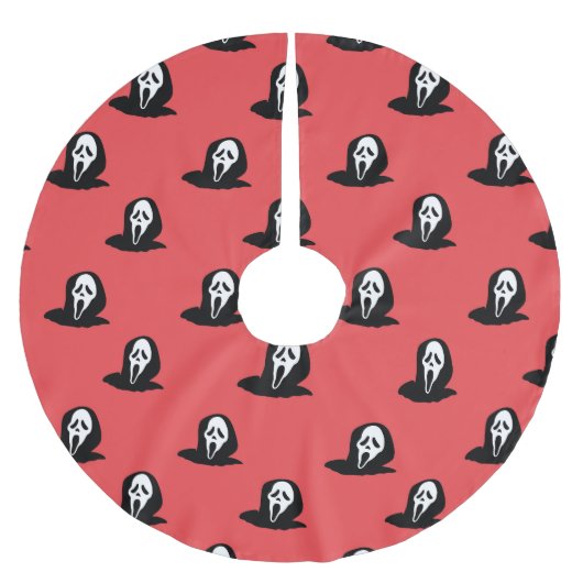 Halloween Ghost Silhouette Spooky Patroon. Kerstboom Rok (Voorkant)