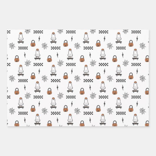 Halloween Ghost Skateboard Paper Sheets (Voorkant)