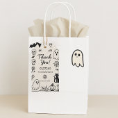 Halloween Ghost & Skeleton Verjaardag Bedankt Cadeaulabel