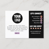 Halloween Ghost Small business dank u Visitekaartje (Achterkant)