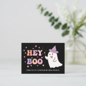 Halloween Ghost Small business dank u Visitekaartje (Staand voorkant)