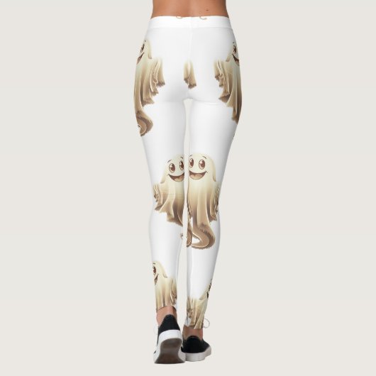 Halloween Ghost Smiling Leggings (Achterkant)