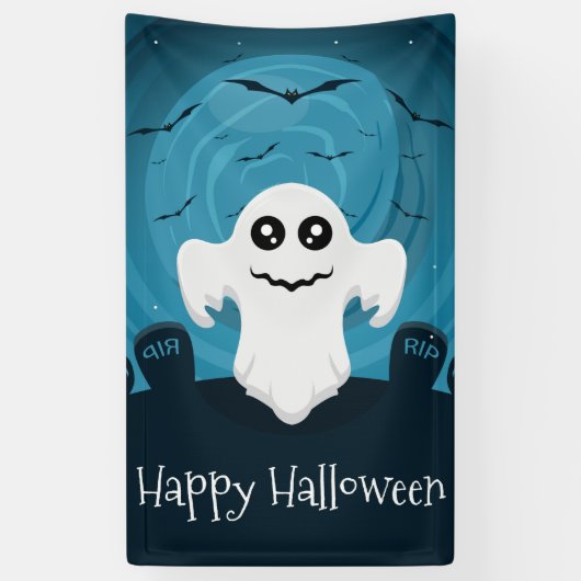 Halloween Ghost Spandoek (Verticaal)
