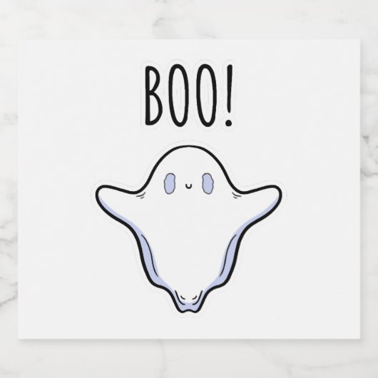 Halloween Ghost Sparkling Wijnetiket (Enkel label)