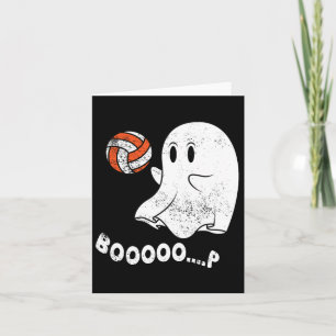 Halloween Ghost Spelen Volleybal Speler Sport Kost Kaart