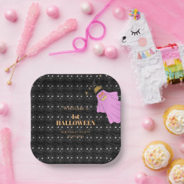 Halloween Ghost Spider Zwart Baby shower Party Papieren Bordje