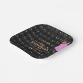 Halloween Ghost Spider Zwart Baby shower Party Papieren Bordje (Gebogen)