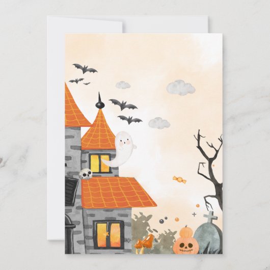 Halloween Ghost Spooktacular Birthday Party Kaart (Achterkant)
