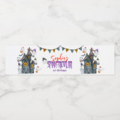 Halloween Ghost Spooktacular Birthday Party Waterfles Etiket (Enkel label)