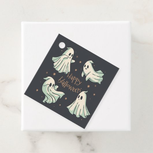 Halloween Ghost Spooktacular Happy Halloween Bedankjes Labels (In situ)