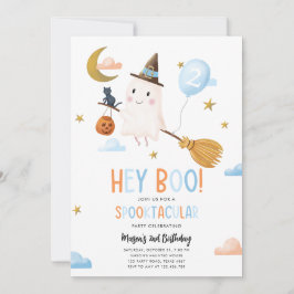 Halloween Ghost Spooktacular Hey Boo Boy Verjaarda Kaart