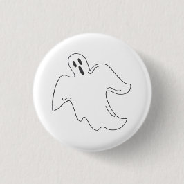 Halloween Ghost Spooky Haunted House Boo Ronde Button 3,2 Cm